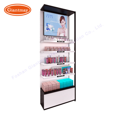 Structure stable d'affichage cosmétique de magasin de centre commercial de support d'étagère de maquillage