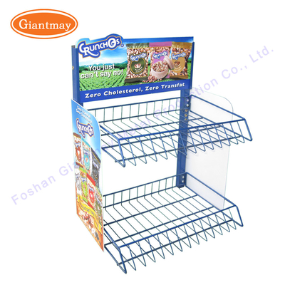 Partie supérieure du comptoir de table de supports d'affichage de casse-croûte de compteur de support en métal