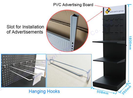 Les outils de Pebboard de matériel étirent le présentoir en métal de magasin de détail
