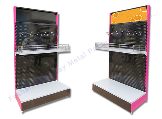 Affichage debout de compteur de plaquette perforée de support en métal de plancher multifonctionnel