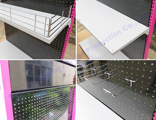 Affichage debout de compteur de plaquette perforée de support en métal de plancher multifonctionnel