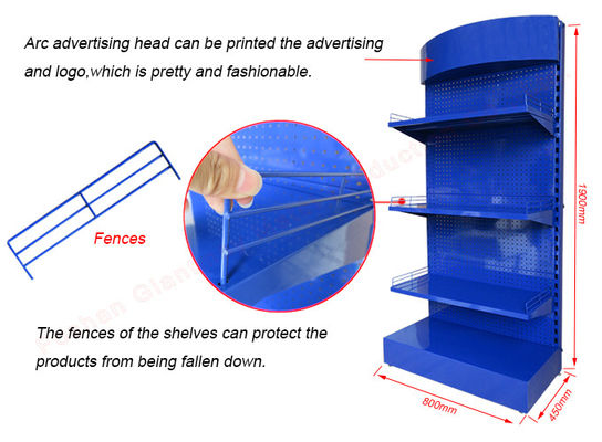 Affichage perforé de plaquette perforée de tôle avec le support d'outil de crochets