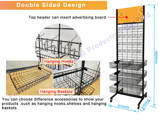 Grille d'affichage de support de chaussette de vente au détail d'étagère de gant
