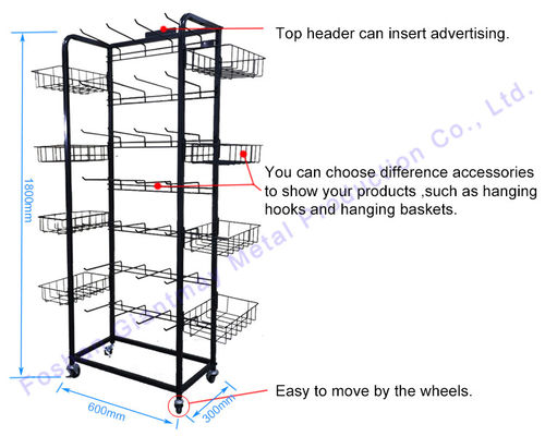 Pomme de terre Chip Display Candy Stand Wire Mesh Basket Shelf