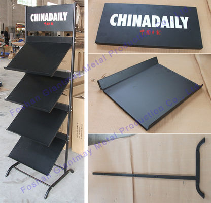 Supports d'affichage au détail de magazine de support d'atelier de fil en métal