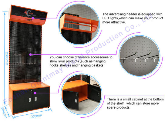 Accessoires de plaquette perforée pour l'exposition de marchandises de support d'outil d'affichage