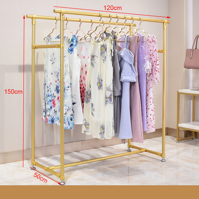 Présentoir accrochant d'habillement d'acier inoxydable de support de tissu de salle d'exposition de magasin
