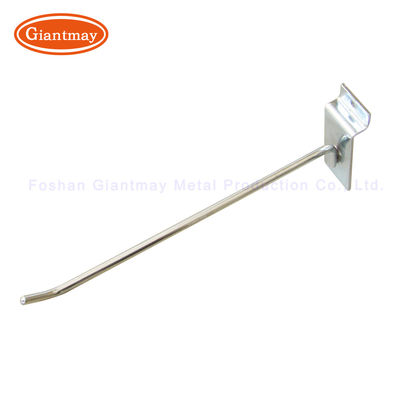 Crochet simple de mur de lamelle de magasin de magasin d'affichage de Chrome Slatwall en métal